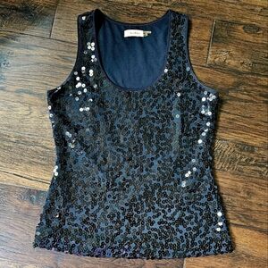Calvin Klein Black Sequined Tank S